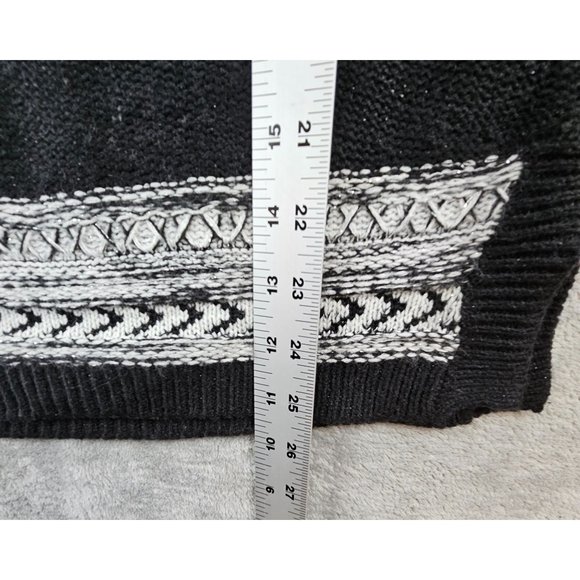 Maurices Sweater Women's‎ 0 XS Fair Isle Cowl Neck Metallic Thread Knit Pullover - Picture 9 of 11